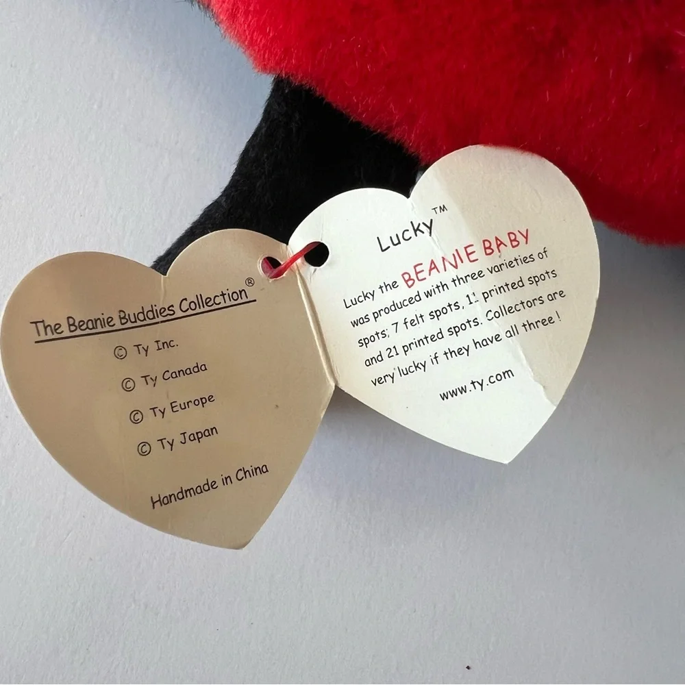 Vintage Beanie Buddy Lucky the Ladybug 1999 Ty